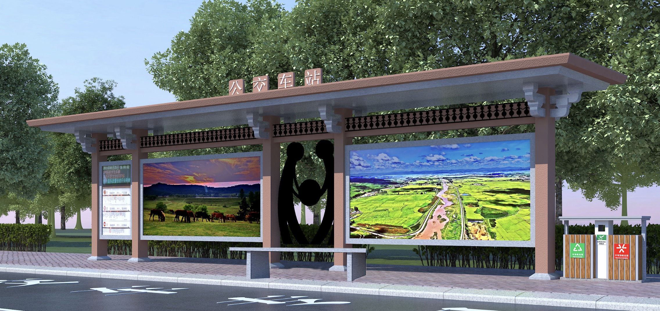 青海省澤庫全縣公交站臺改造項目